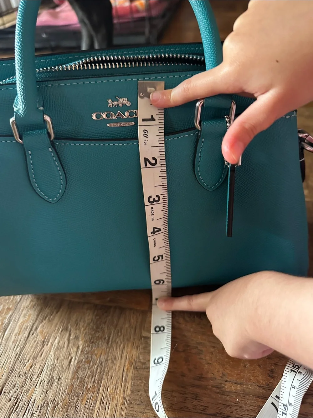 Coach crossgrain leather